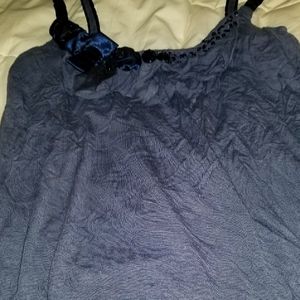 Blue jeweled embellished tank top from vanity brand size small